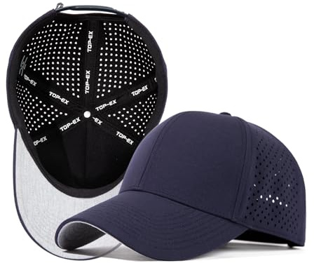 TOP-EX Snapback Cap Herren Damen Atmungsaktiv Kühlend Verstellbar für Sport Outdoor Navy Blau M/L
