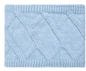 Weird Fish Candy Cable Knitted Faux Fur Lined Snood Lake Blue Size ONE