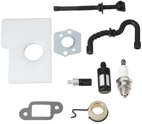 SG Store Chainsaw Service Kit Spark Plug Filters Pipes Gaskets Worm Gear Compatible with Stihl 017 018 MS170 MS180