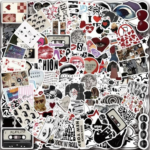Bangbobi 200Pcs Vinyl Aufkleber Set - Aesthetic Downtown Girls Sticker Pack, Y2K Waterproof Decals für Flasche, Laptop - Scrapbook Sticker für Teens & Adults klimaneutral