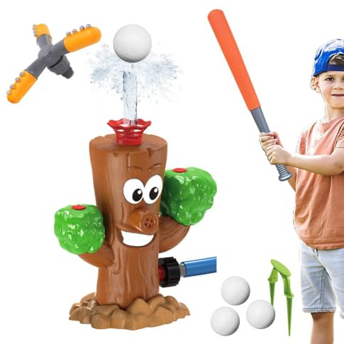 Water Sprinkler Baseball Toy Prevents Leakage Adjustable Spray Range | Shockproof for Pools Water Toys Children Teens Adults Dogs Outdoor Summer Backyard Fun Game Kids Family Sprinkler Activity