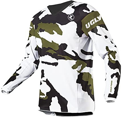 UGLY FROG Spezieller Design Cool Leistung Downhill Trikot Lange Ärmel Herren Mountainbike Freeride BMX Fahrradtrikot Motocross MTB/Downhill Bekleidung