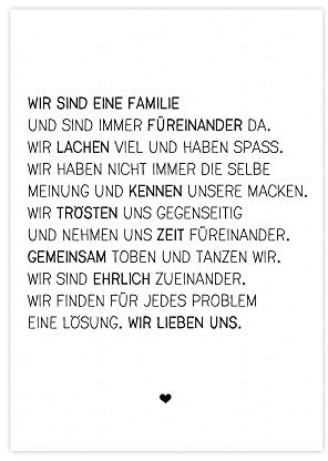 Wunderpixel® Kunstdruck Wir sind eine Familie - wunderbares Hahnemühle Papier DIN A4 -ohne Rahmen- schwarz-weißes Bild Poster zur Deko Zuhause/Wohnung/als Geschenk zum Geburtstag etc.