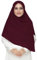 Lina & Lily Premium Chiffon Damen Muslim Hijab Kopftuch Schal Quadrat 145 x 145cm (Kastanienbraun)