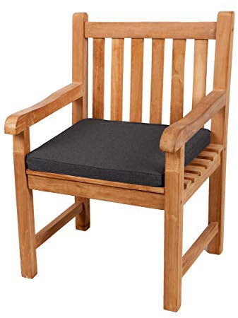 Gutekissen® Sitzkissen für Bank, Gartenschaukeln, Sitz, glatt. FK5 (50x50x5, Dunkelgrau)