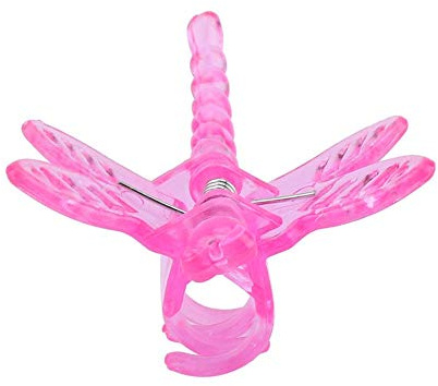 100 Stücke Pflanze Clip Kunststoff Clip Stiel Clip Mini Clip Blume Clip Libelle Form Clip Wachsen Aufrechte Orchidee Clip Pflanze Unterstützung Werkzeuge(Rosenrot)
