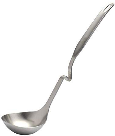 304 Stainless Steel Soup Ladle 30.5CM Hot Pot Soup Spoon Hangable Soup Scoop Kitchen Utensil Tool