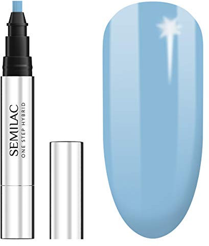 Semilac One Step UV Nagellack 3in1 in Stift-Form Blau Farb S810 Baby Blue 3 ml Innovativ UV LED Farblack Nail Polish Ideal für zu Hause und Professionelle Maniküre