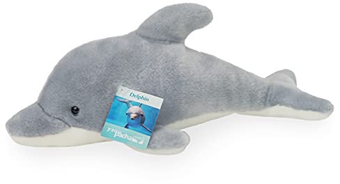 Teddy Hermann 90037 Delphin 35 cm, Kuscheltier, Plüschtier mit recycelter Füllung, Sonderedition yaqu Pacha