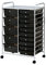Taylor & Brown 15 Drawer Mobile Rolling Storage Trolley Unit Organiser On Wheels For Salon, Beauty Make Up, Hairdressing, Beauty & Home Office Stationary (Black)