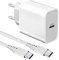 Chargeur Rapide 25W avec Cable USB C pour Samsung A56 5G A36 S24 S23/S25 Plus/S22 Ultra/S21 FE/S24 Ultra/S20,A53 A55 A54 5G/A33 A34 A35/A16 A13 A15/A14 A25/A52 A52S A72 A71 A23/ A05S,Galaxy Note 20