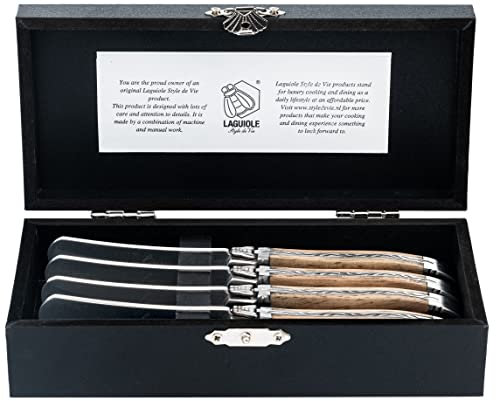 Laguiole Style de Vie Buttermesser Luxury Line, 4-teilig, Eichenholz
