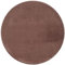 Carpetsale24 Hochflor Teppich Wohnzimmer Moderne Einfarbig Design Braun 160 cm Rund - Flauschiger Teppich Schlafzimmer Shaggy Pflegeleicht und Extra Weich - Waschbarer Teppich Plüsch Felloptik