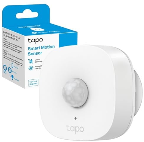 Tapo T100 Smart Motion Sensor, Motion Detectors, Wide Range Detection, Instant Alerts, Hands-Free Motion-Activated Lighting, Energy Saving, Battery Included( Packaging may vary)