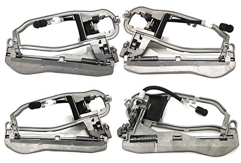 4PCS Outside Door Handle Carrier Replacement for BMW E53 X5 2000-2006 Front Left Front Right Rear Left Rear Right 51218243615 51218243616 51228243635 51218243636