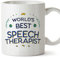 MUGFFINS Tazas para LOGOPEDA - En Inglés - World's Best - 11 oz / 330 ml - Regalo original y divertido