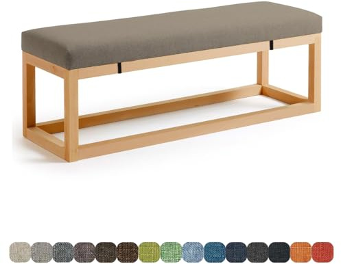 Lsjoaw Bankauflage Bankkissen Sitzauflage Sitzkissen Bank 90X40X3CM Stuhlkissen Bankpolster Schaukel mit abnehmbarem Bezug für Fensterbank Outdoor Gartenmöbel Terrasse Drinnen Sitz,Light Brown