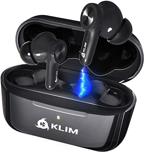 KLIM Pods V2 Auricolari Bluetooth Wireless + Suono di alta qualità + Eccellente isolamento + Batteria a lunga durata 24H + Cuffie Bluetooth (Ricondizionato)