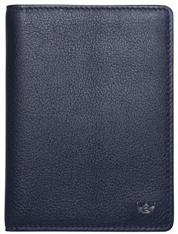 Golden Head Leder Ausweisetui Capri RFID Protect ID Case Blue dunkelblau