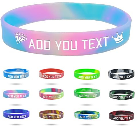 Coregiftr Personalizzati Silicone Braccialetto Semiperdo Bambini,Personalizzabili Nome e Numero di Telefono Gomma Bracciale Antismarrimento Bambini.