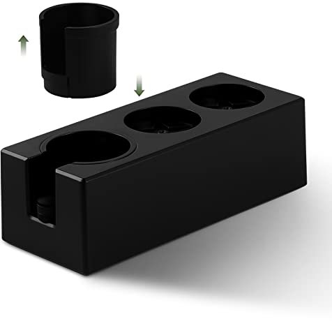 MHW-3BOMBER Tamper-Station in ABS, Praktischer Halter für 51/54/58mm Siebträger Tamper und Kaffeeverteiler, 3 in1 Tamping-Station Coffee-Station in Walnut Distributor Leveler Andrückstation CH5528