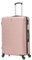 CELIMS - Grande Valise de Voyage Rose Gold Rigide à 4 roulettes Légère Taille Soute 23kg 75cm Femme | Serrure Intégré | ABS | Valise Grande Taille avec 4 Roues 75cm | Valise Rose Gold Femme