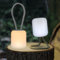 himmel Camping Lampe, Tragbare Outdoor Lampe zum Aufhängen, Stehen und Montieren, Wiederaufladbare hängelampe outdoor, Tischlampe für Wohnzimmer und Schlafzimmer [Energieklasse E] (grau)