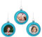 MilyaDE 3 Stück Weihnachtskugeln mit eigenem Bild, Kunststoff innen Glitzer Lametta 6cm, Christbaumkugeln Personalisierte selbst gestalten, Blau
