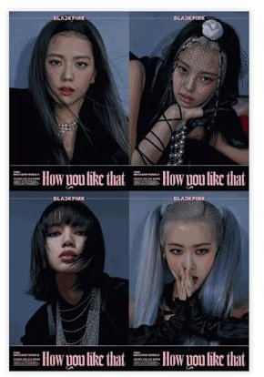 Kpop Poster Blackpink (2) Leinwand Poster Schlafzimmer Dekor Sport Landschaft Büro Zimmer Dekor Geschenk ungerahmt 30 x 45 cm