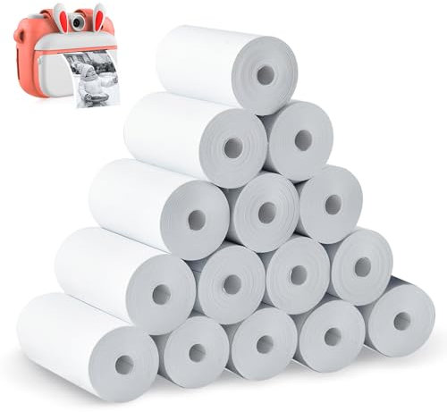 Udbrud Papier Thermique, Lot de 15 Rouleaux de Papier D'impression pour Appareil Photo Enfant Instantanée Appareil Photo Impression Papier Mini Papier D'impression Thermique 57 x 30 mm