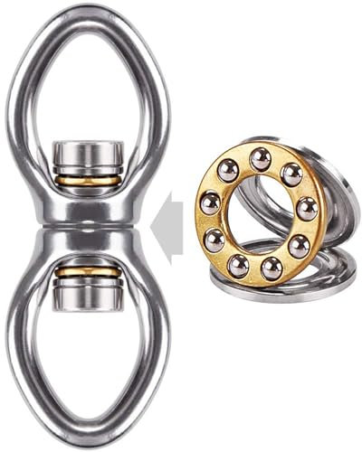 BeneLabel Swing Swivel with 2 Bearing,Safest Rotational Device Hanging Accessory for Aerial Silks Dance, Web Tree Swing, Children's Swing, Yoga Swing Sets Hanging Hammock,800LB Capacity…
