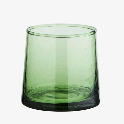 Generisch Generico MADAM STOLTZ Trinkbecher aus recyceltem Glas grün Beldi Marrakesch 6,5x7 cm / 15 cl