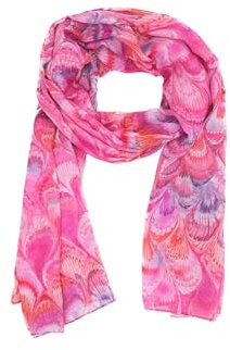 QUEEN HELENA Foulard Fantasia Sciarpa Velata Leggera Sottile Casual Morbida Donna (SC024-4 Fucsia)