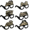 Grevosea 6 Pieces Birthday Party Paper Eyeglasses Decoration, 70st Birthday Sunglasses Happy Birthday Photo Booth Props Supplies for Her Birthday Party Girls Women Party Favors Decors Gift (70th)