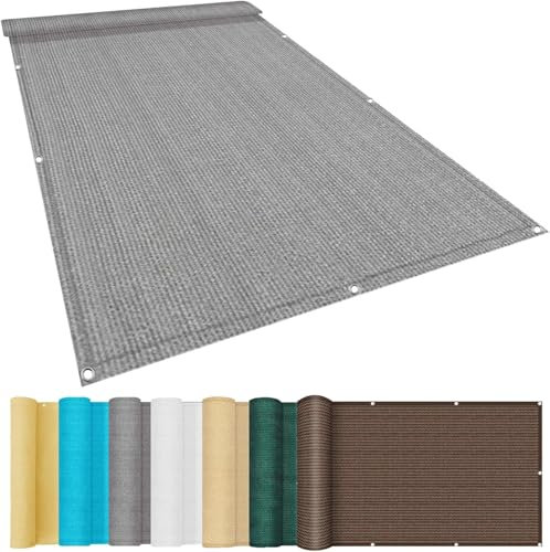 Veranda-Balkon-Schatten 3,8 x 7,5 m Sonnenschutz Sonnensegel Rollo Markise Außensonnenschutz Staubdicht Polyethylen hoher Dichte Rechteckig Leicht Langlebig Waschbar für Haus/Fenster/Außen/Terrasse,