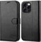 OCASE for iPhone 16 Pro Max Case, PU Leather Wallet, Magnetic Flip Folio Cover with RFID Blocking, Card Holders, Shockproof TPU, and Kickstand for 6.9 Inch iPhone 16 Pro Max (2024), Black