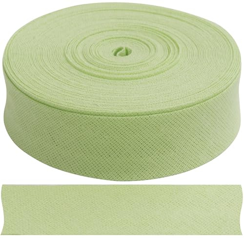 AERZETIX - C77386 - Schrägband gefaltet 9 Meter x 18 mm - aus Baumwolle - Farbe hellgrün - posamenten passepartout borten Kleidung Kissen bettdecken