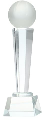 sourcing map Crystal Glass Trophy, Champions Award for Desktop Table Decor Sports Competition Paperweight