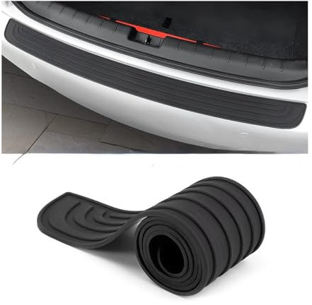 Stoßstangenschutz aus Gummi für Citroen Berlingo II 2012-2015, Flexibler Ladekantenschutz Gummi Kratzfestes Zubehör für Die Heckstoßstangenschutzleiste,A-9 * 104cm