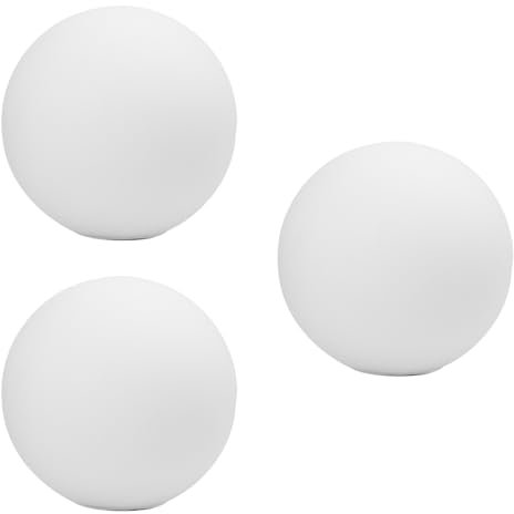 HOMSFOU Lamp Bulb Cover 3pcs G9 Glass Ball Lampshade Frosted White Lamp Globes Replacement Vintage Light Post Replacement for White Pendant Light, 8cm