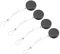 sourcing map 3.3ft Retractable Cable Lock with Latch Remote Control Security Locks with Adjustable Cord Tether Anti Theft for Laptop, TV, 150 G, Black, 4 Pack