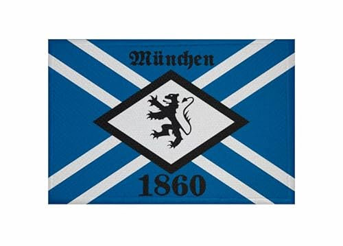 U24 Aufnäher München 1860 Fahne Flagge Aufbügler Patch 9 x 6 cm