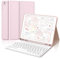 IVEOPPE Teclado para iPad 6/5 generacion 9.7/Air 2/Air 1/Pro 9.7, Funda Teclado Español Ñ QWERTY Bluetooth Desmontable para iPad 2018, Rosa