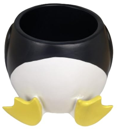 Cute Penguin Plant Pots, Resin Planter Vase Home Decor 3D Printed Plants Pot Drainage Hole, Transparent Interior Home Decor Flower Vase for Family Friends Colleagues