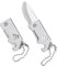 2 Pièces Couteau Porte Clé, Couteau Pliant De Poche avec Trou de Porte-clés Intégré, Couteau De Poche en Acier Inoxydable, Mini Couteaus Multifonctionnel pour le camping, la randonnée et l'extérieur