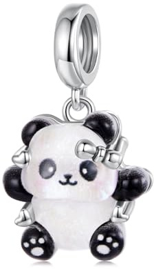 Cute Panda Charms 925 Sterling Silber Little Bear Bead passt Pandora Armband für Frauen