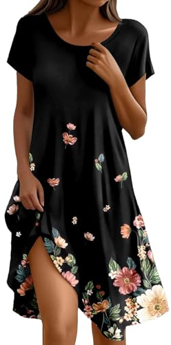 Robe Femme Chic Et Elegant Mi Longue Été Ete D'été Elegant Sexy Summer Bohème 2025 Fluide Boheme Robe Décontractées Ample Casual Robes de Plage Grande Taille Mini Tunique Robes A-Ligne Summer Dress