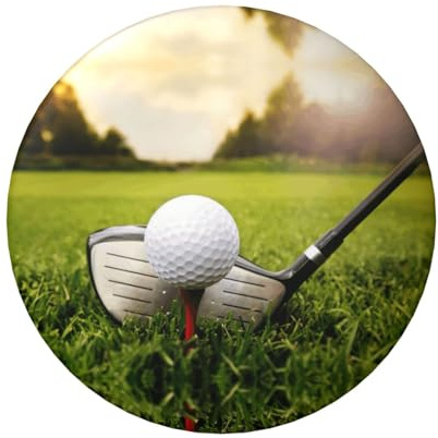 Golfball-Druck, 6 cm, rund, Weißblech, einseitig bedruckt, perfekt für persönliche Dekoration und als Geschenk, Einheitsgröße, Metall