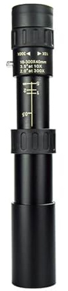 HIJYMNZPQ 10-300X Zoom HD Tragbares, Starkes Fernglas Mit Großer Reichweite, Professionelles Spyglass-Monokular-Teleskop, Niedrige Nachtsicht for Die Jagd Tragbar Und Leicht(10-300x)
