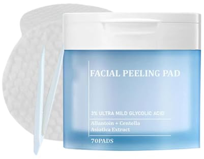 Toner Pad, Brightening Toner Pads, 70 Count Peel Wipes for Glow Enhancing, Resurfacing, Spot Remover, Oil Control, Cleansing, Deep Cleaning, Travel, Women